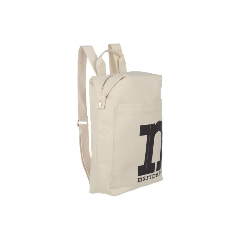 Marimekko Cotton Backpack Unisex White-1
