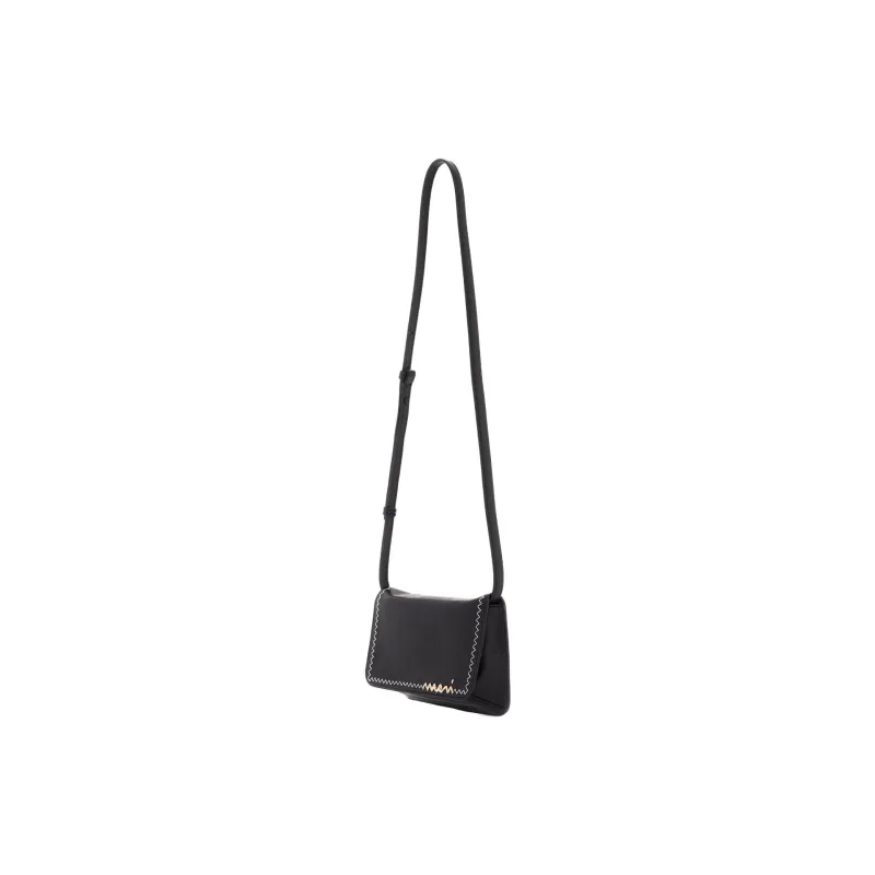 MARNI Logo Embroidered Strapped Mini Shoulder Bag-1