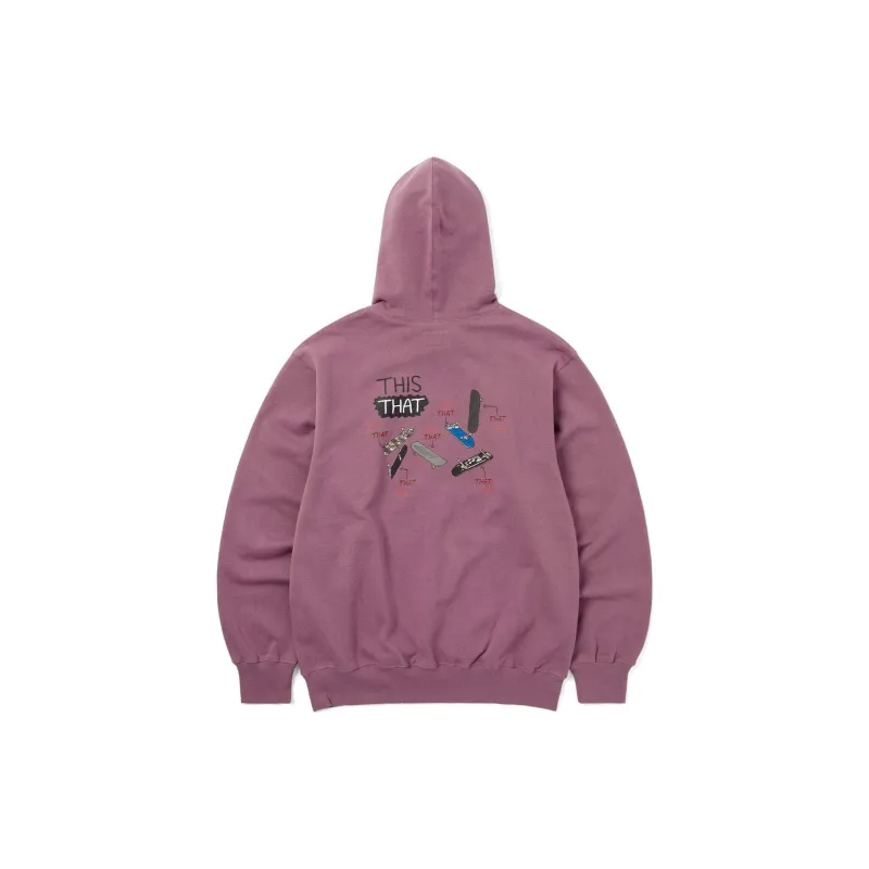 Thisisneverthat FW24 FW24 THISTHAT Skate Hoodie Sweatshirt Unisex Fuchsia-1