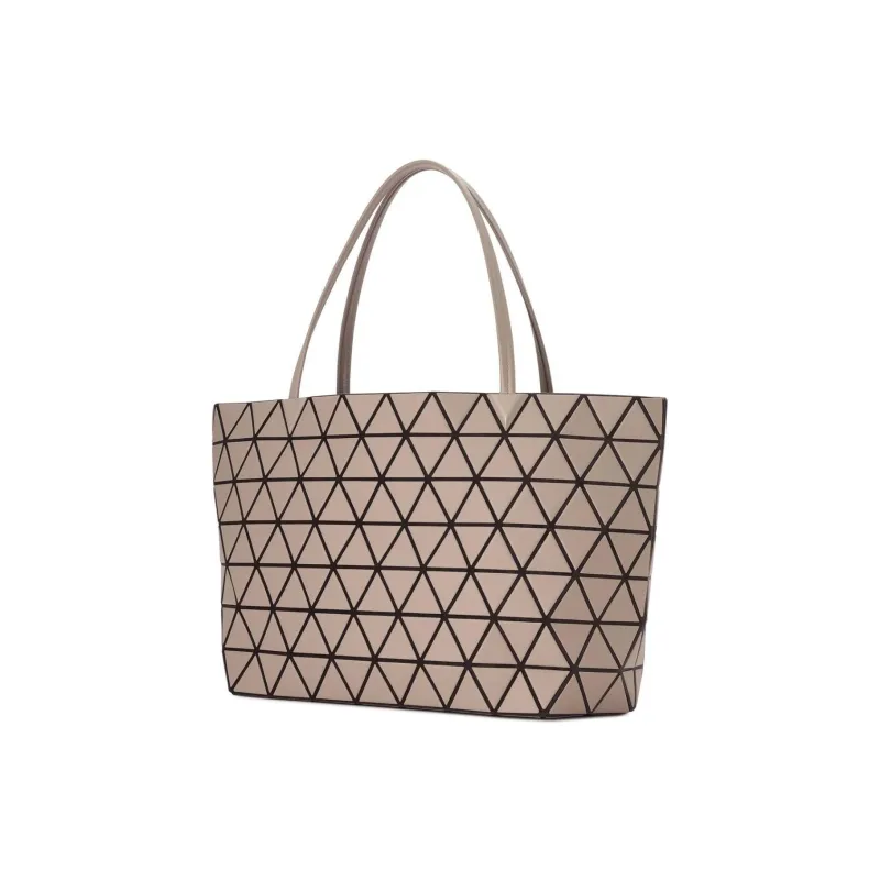 ISSEY MIYAKE Bateau Matte Artificial Leather Tote Bag, Shopping Bag, Shoulder Bag, Handbag Regular Women's Gray Beige-1