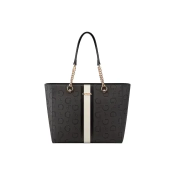 GUESS Coated Canvas Tote Bag Shopping Bag Handbag Women's Black