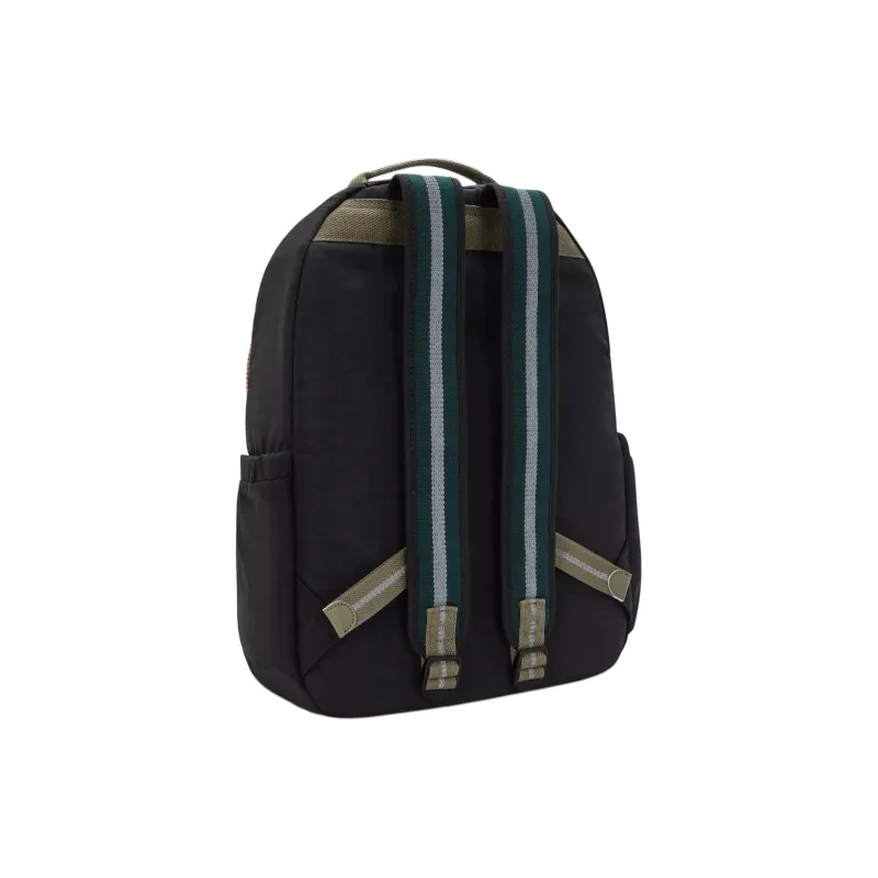 Kipling Nylon Backpack Large Size Unisex Green & Black-3
