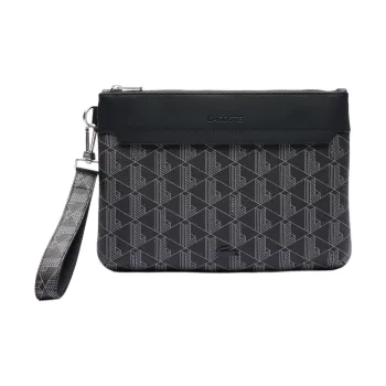 LACOSTE PVC Clutch Regular Unisex Black