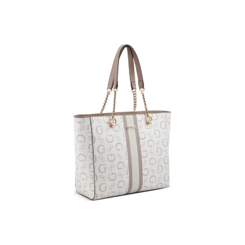 GUESS Coated Canvas Tote Bag Shopping Bag Handbag Women's Pink-1