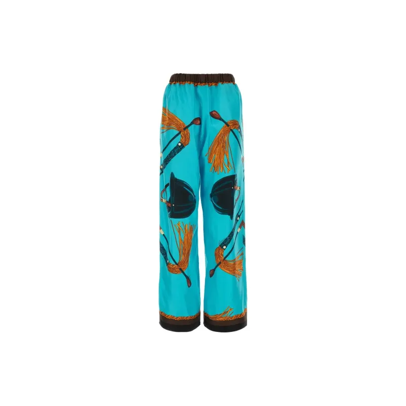 GUCCI Equestrian Printed Twill Trousers-1