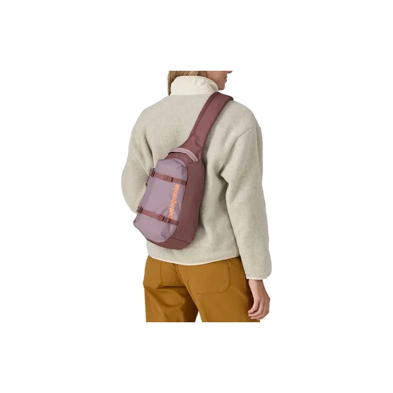 Patagonia Recycled Polyester Sling Bag, Crossbody Bag, Shoulder Bag Regular Unisex Wisteria Mist Pink & Light Pink-3