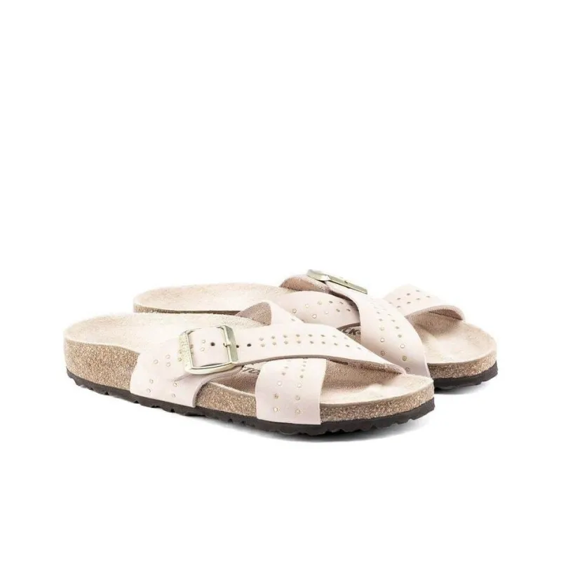 Birkenstock Abrasion-Resistant Slide Slippers Unisex Ecru Regular-1