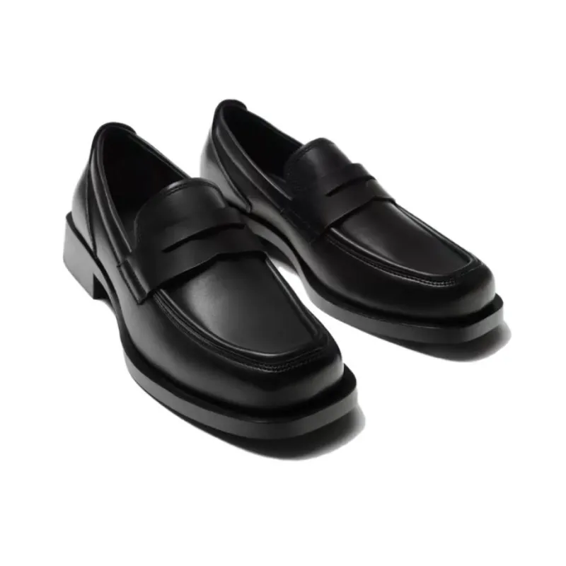 ZARA Loafers Men Black-3