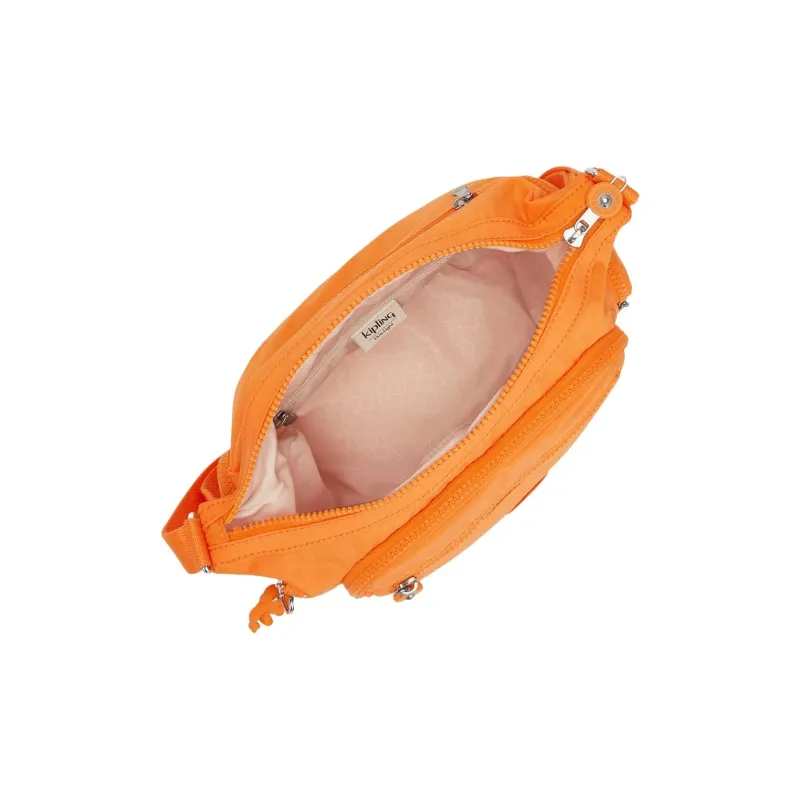 Kipling Polyamide Crossbody Bag, Shoulder Bag Small Size Unisex Orange-3