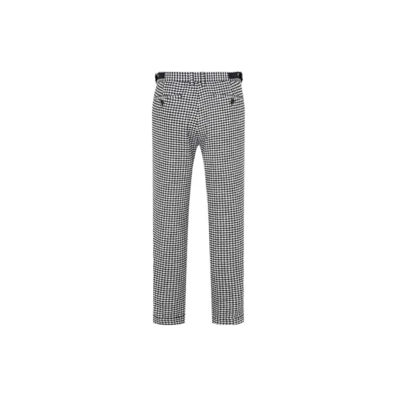 DEGAIA Suit Trouser Men's Black White-1