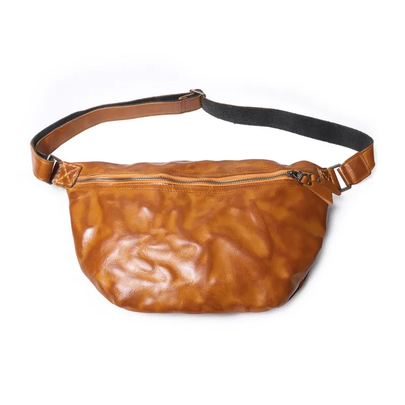 LARTIGENT Top Grain Cow Leather Versatile Shoulder Bag Medium Size Men's Vintage Brown/Coffee-1