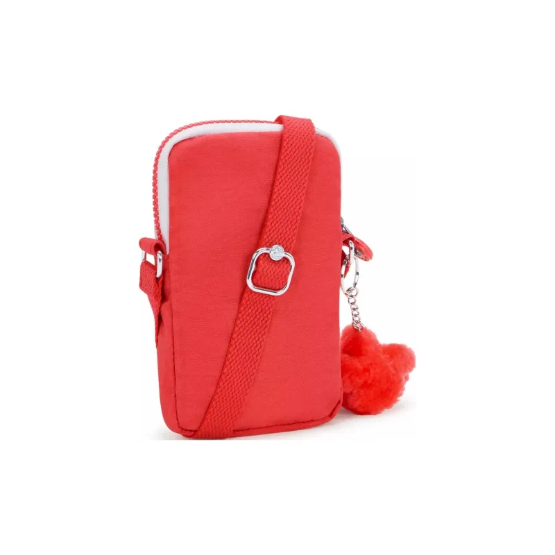 Kipling Nylon Cell Phone Pouch, Shoulder Bag, Crossbody Bag Unisex Coral-1