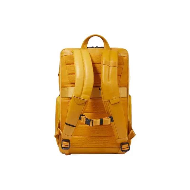 PIQUADRO Leather Backpack Regular Men's Yellow-2