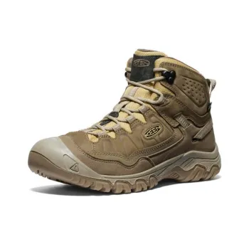 KEEN Targhee 4 Anti Slip And Wear Resistant Water Resistant High Top Hiking Shoes Men's Khaki