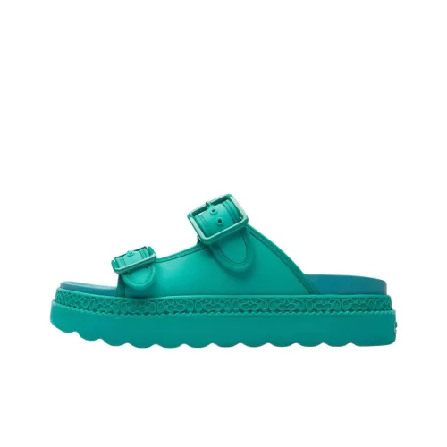 COACH Slide Slippers 5cm Women's Green