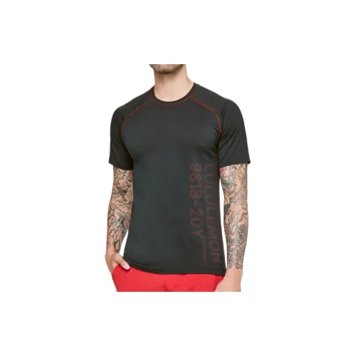 Lululemon Metal Vent Tech T-Shirts Men Red/Black