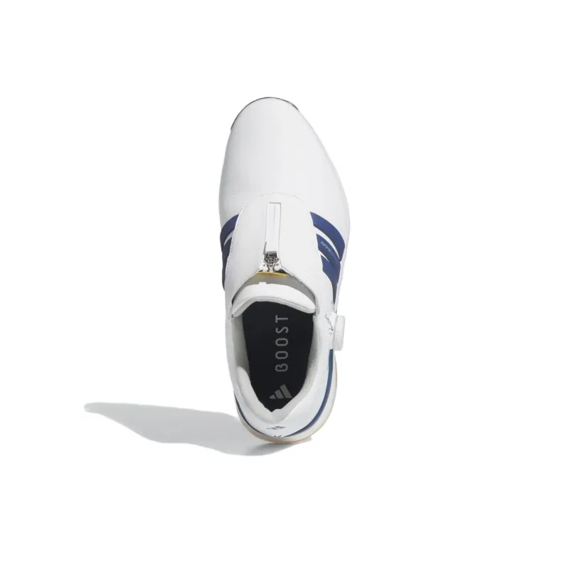 Adidas Tour360 Anti Slip Wear Resistant Low Top Golf Shoes Men's White Blue-4