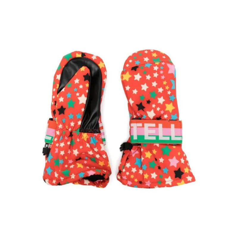 Stella McCartney Polyurethane Recycled Polyester Gloves Kids' Red-0