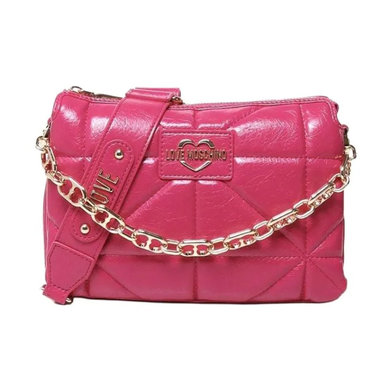 LOVE MOSCHINO Geometric Quilted Shoulder Bag-0
