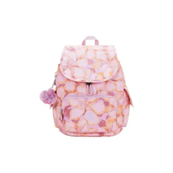 Kipling Recycled Polyester Backpack Small Size Women's Floral Pink
