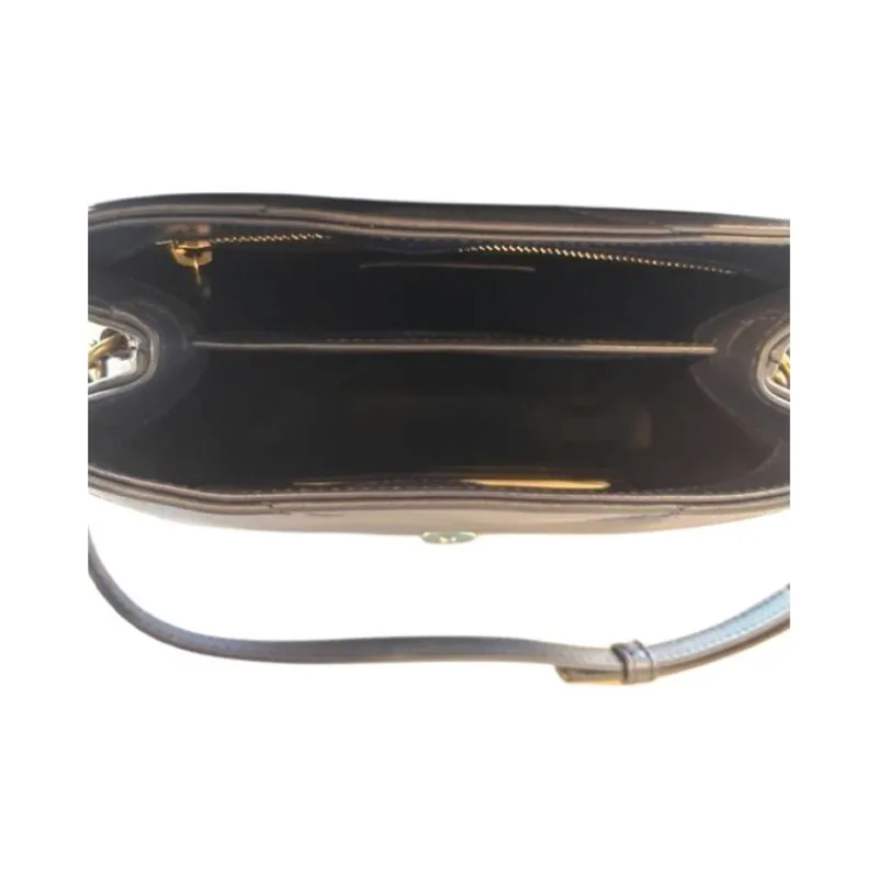 SAINT LAURENT Quilting Calfskin Crossbody Bag Women's Marine Blue-4