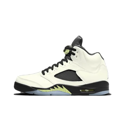 Air Jordan 5 Vintage Basketball Shoes Unisex High-Top White