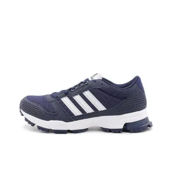Adidas Marathon 10 Anti Slip Wear Resistant Low Top Running Shoes Men's Navy
