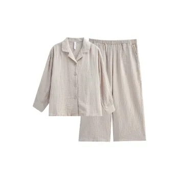 Same Language Pajama Set Women's Tassel Feather Gray
