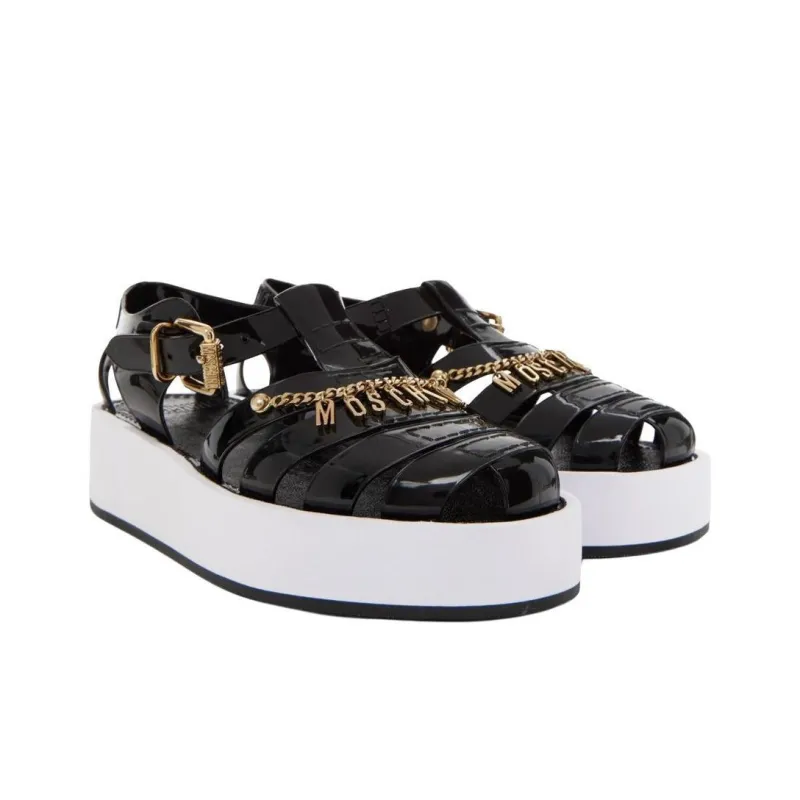 MOSCHINO Platform Charm Detailed Sandals Women's-2