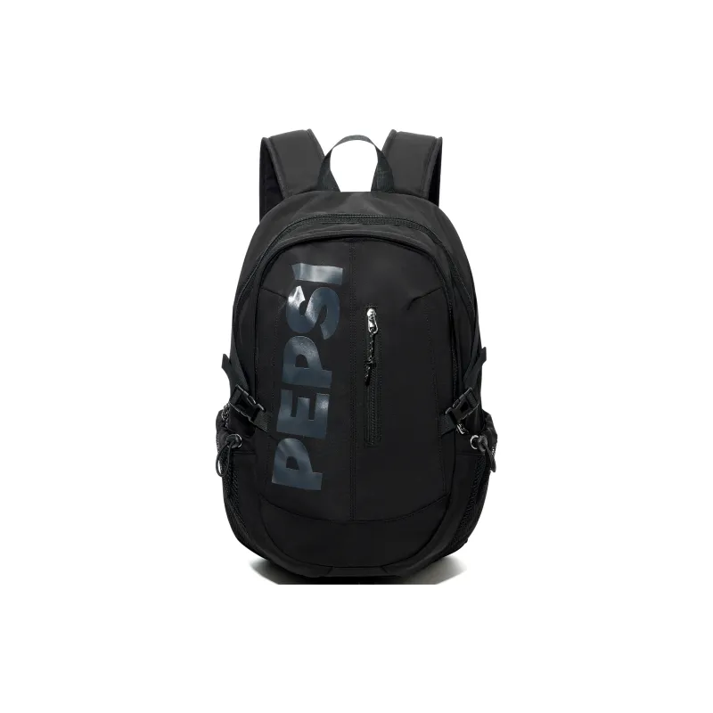 Pepsi Water-Repellent Fabric Backpack Regular Unisex Black/White-1