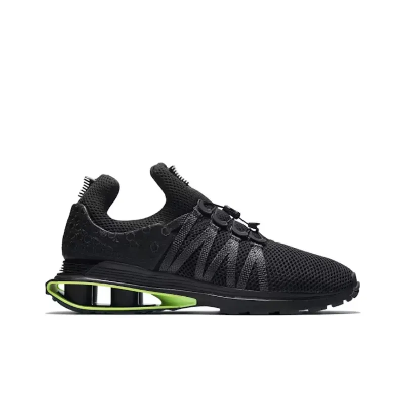 Nike Shox Gravity Series Anti-Slip Wear-Resistant Low-Top Running Shoes Unisex Black Green-1