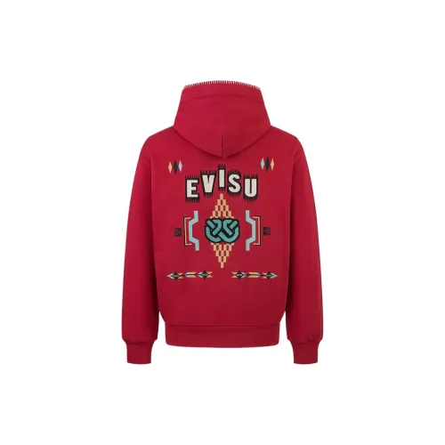 EVISU Sweatshirts Men Burgundy