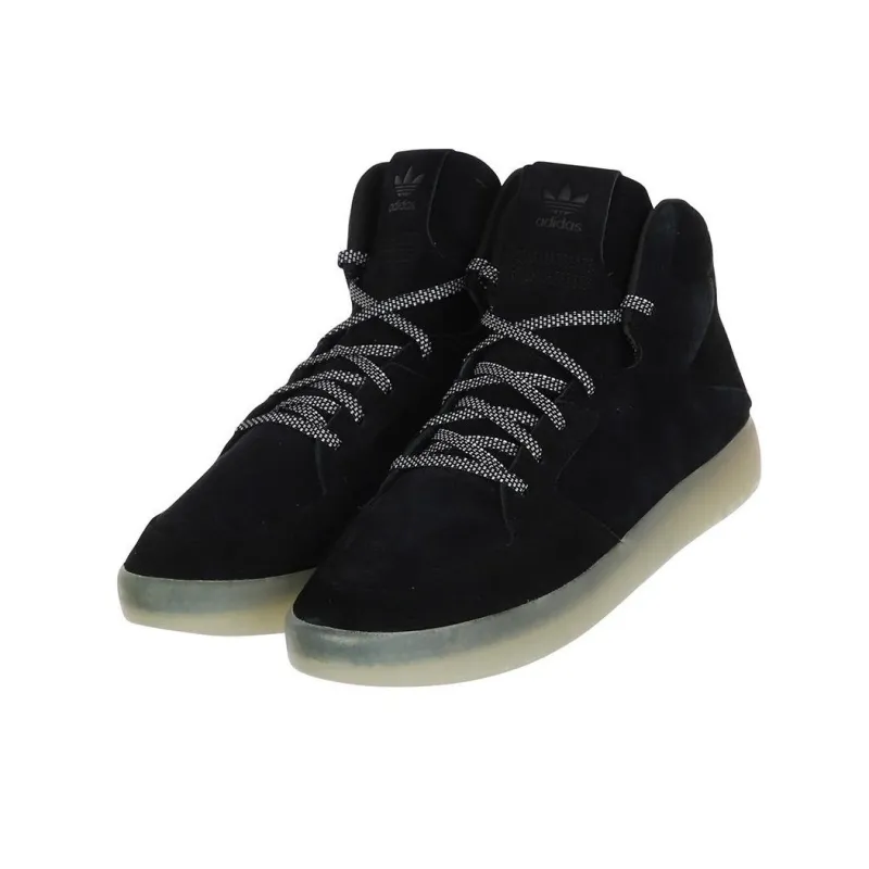 Adidas Originals Tubular Invader 2.0 Anti Slip Wear Resistant High Top Skateboard Shoes Unisex Black-1