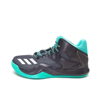 Adidas D Rose 773 Anti-Slip Wear-Resistant Mid-Top Basketball Shoes Men's Black Green
