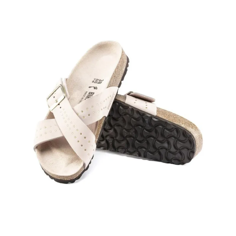 Birkenstock Abrasion-Resistant Slide Slippers Unisex Ecru Regular-3