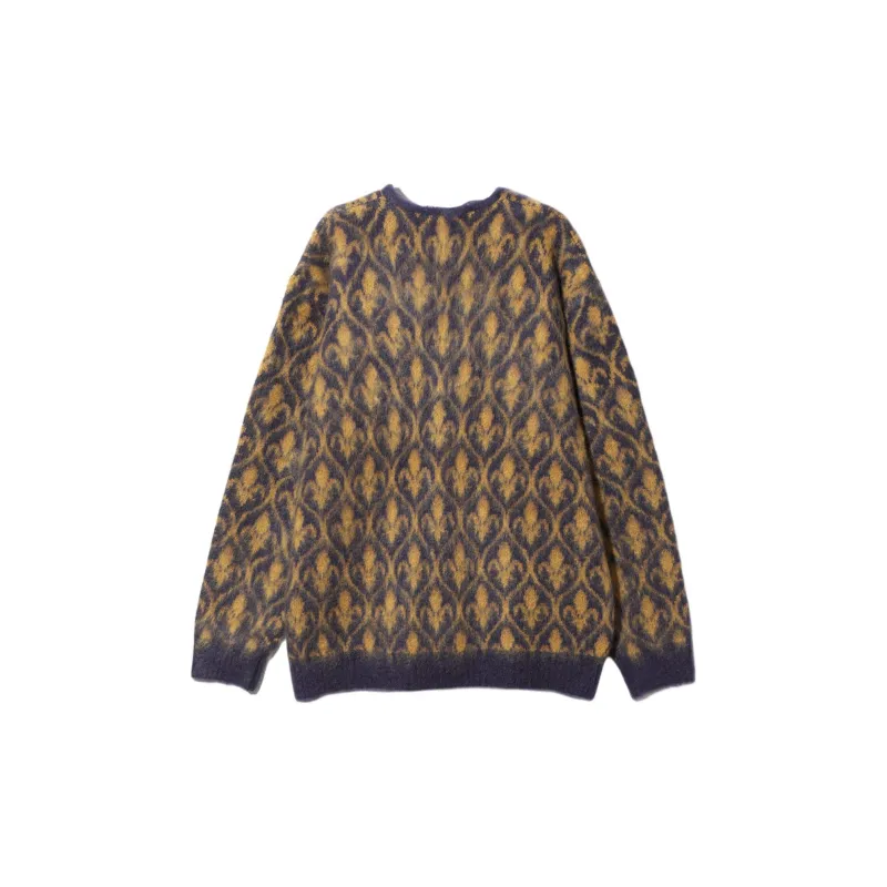 Needles Pattern Jacquard Button Up Cardigan-1