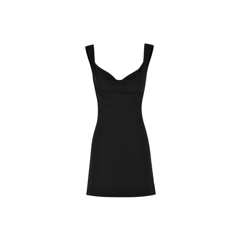 Tiger Mist ZITA MINI DRESS Slip Dress Women's Black-0