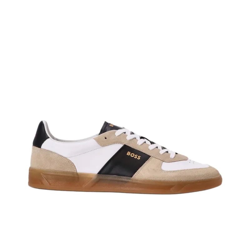 HUGO BOSS Low Top Skateboard Shoes Men's Beige-1