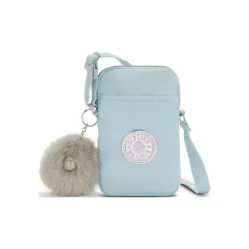 Kipling Nylon Cell Phone Pouch, Shoulder Bag, Crossbody Bag Women's Light Blue