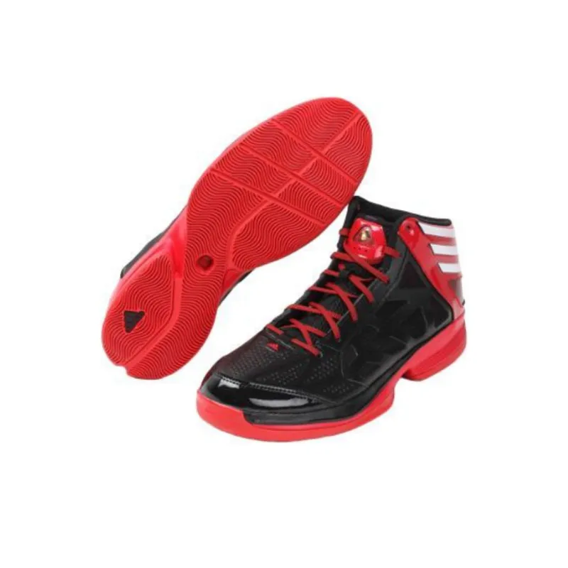 Adidas Crazy Shadow 2 Anti-Slip Wear-Resistant High-Top Basketball Shoes Men's Black Red-4