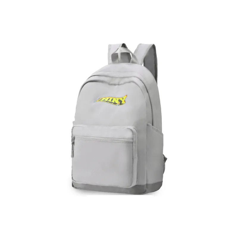 HINY Polyester Student Backpack Regular Unisex White-1