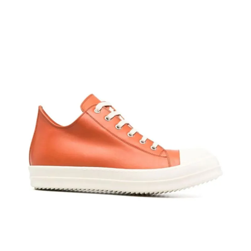 RICK OWENS Skateboard Shoes Men Low Top Orange/White-1