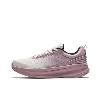 Anta Cushioned Slip-Resistant Low-Top Casual Running Shoes Women's Beige Purple