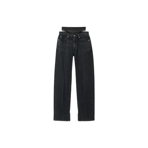 Alexander Wang Jeans Women's Distressed Gray