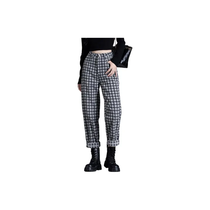You Cow Me Pants Jeans Women's Black Gray-3
