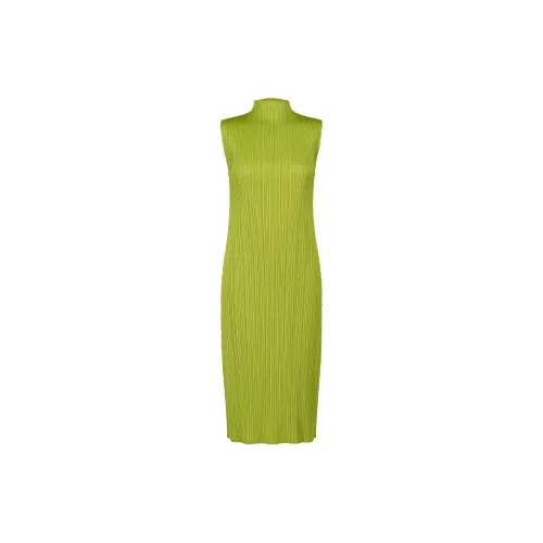 PLEATS PLEASE ISSEY MIYAKE Sleeveless Dresses Women's Grass Green