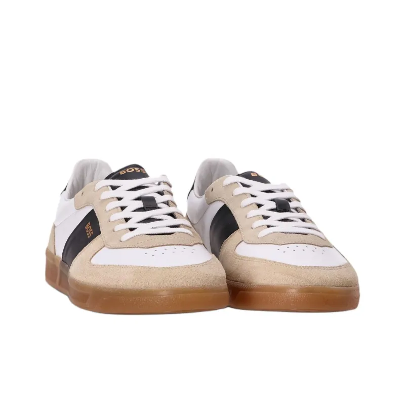 HUGO BOSS Low Top Skateboard Shoes Men's Beige-3