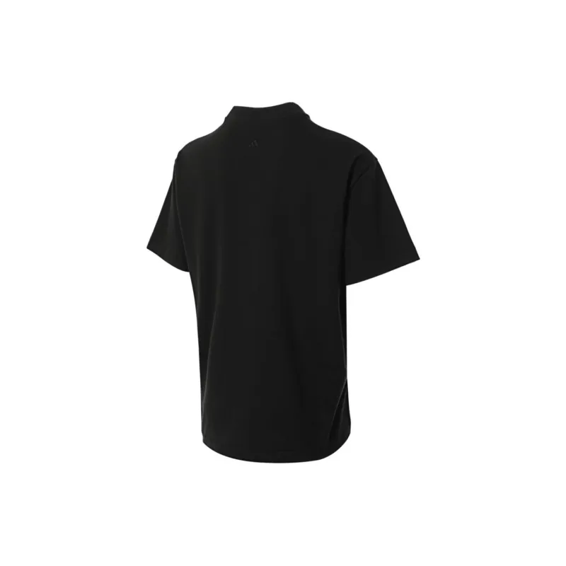 Adidas T-Shirts Unisex Black Short-Sleeved+Shopping Bag-1