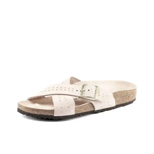 Birkenstock Abrasion-Resistant Slide Slippers Unisex Light Rose