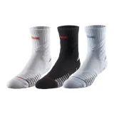 3 Pairs (White/Orange+Black/Red+Carolina Blue)